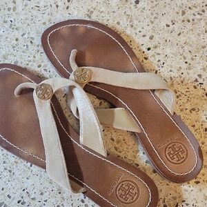 Tory Burch Beige and Brown Sandals